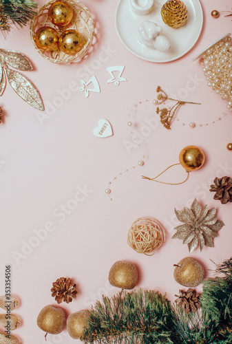 Christmas gifts. Christmas decoration. Holidays. Beauty photo. Background. 