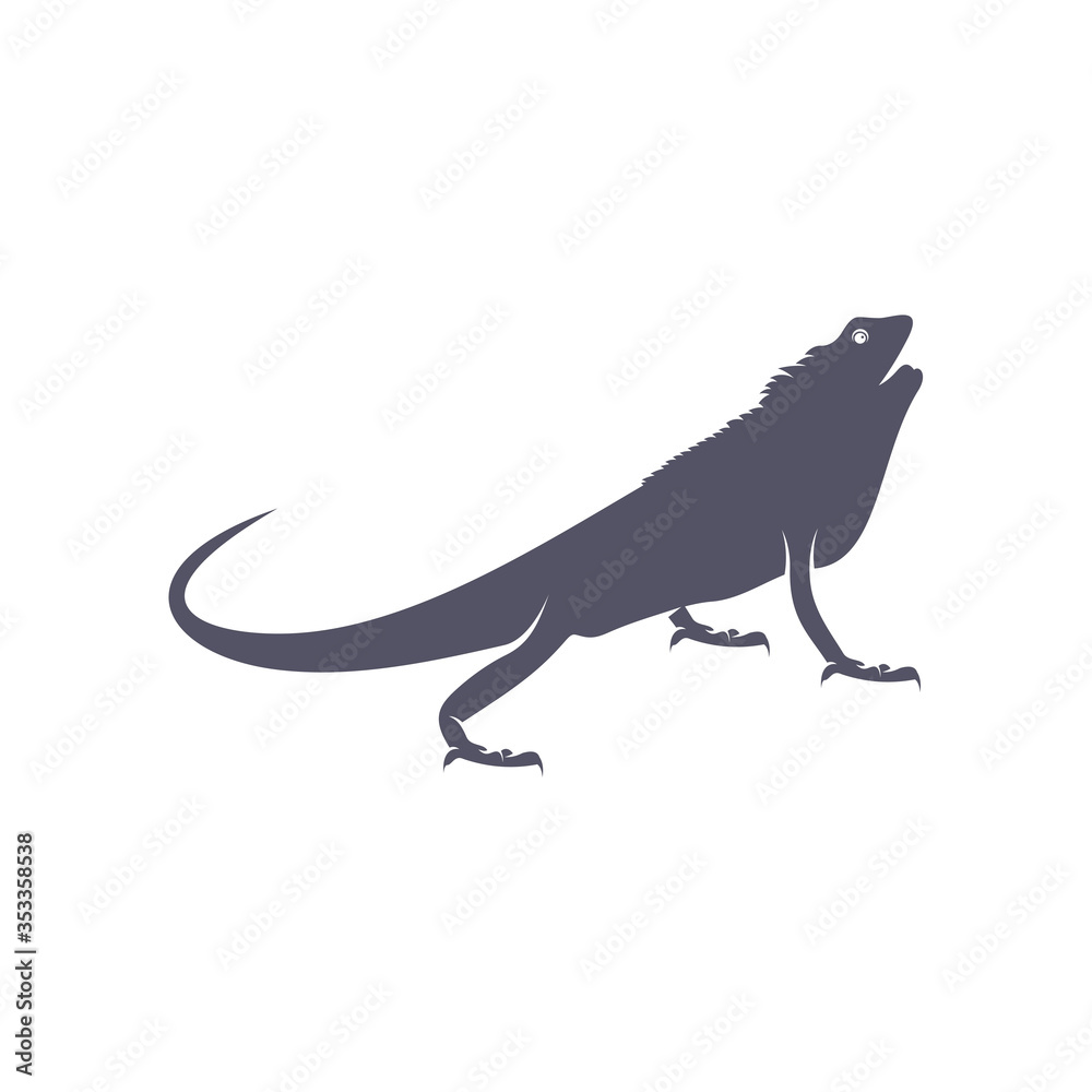Chameleon logo design vector. Icon Symbol. Template Illustration
