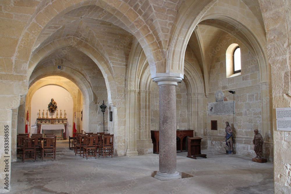 chapel in the saint angel fort in vittoriosa (malta)