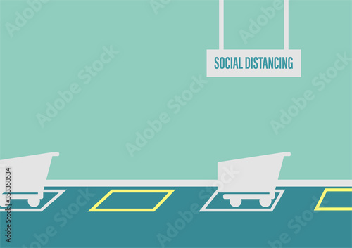 Social Distancing Shopping Cart