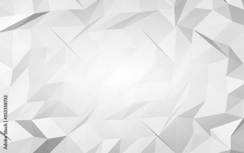 White abstract background. Lowpoly backdrop. Crumpled paper. 3D illustration White abstract background. Lowpoly backdrop. Crumpled paper. 3D illustration