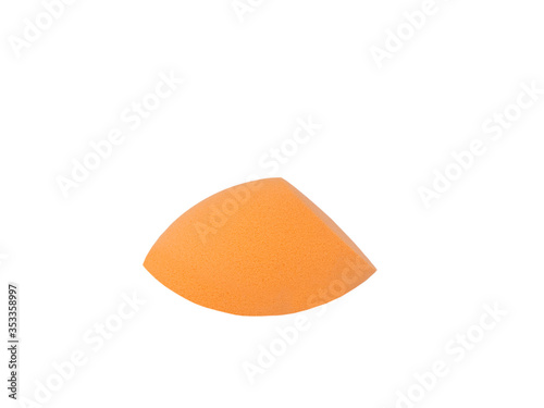 Foto orange makeup sponge isolated white background
