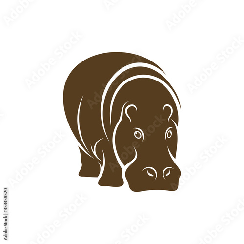 Hippopotamus logo design vector. Icon Symbol. Template Illustration