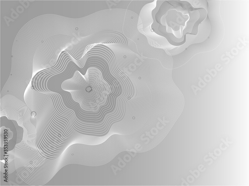 Illusion Abstract Waves Glossy Background.