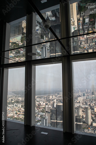 top view at indoor King Power Mahanakhon building  Bangkok  Thailand