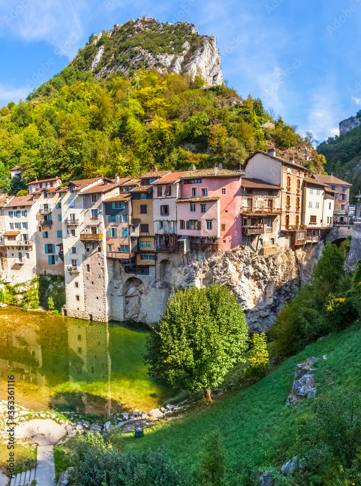 village in the mountains, Pont-en-Royans, France 