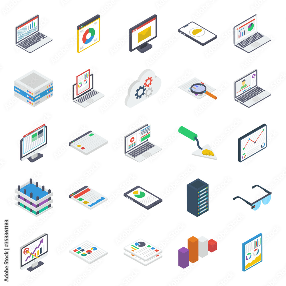 Cloud Computing Isometric Icons Pack
Cloud Computing Isometric Icons Pack