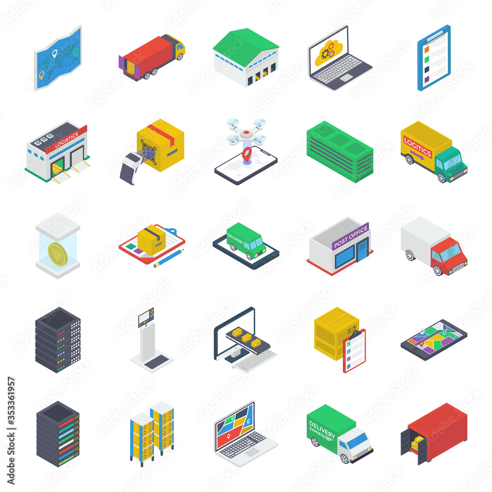 
Cargo And Delivery Icons Pack
