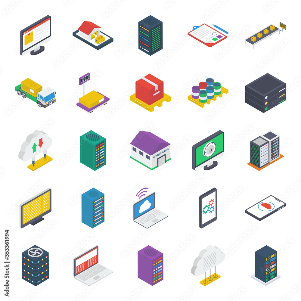 Cloud Technology Isometric Icons Pack
Cloud Technology Isometric Icons Pack