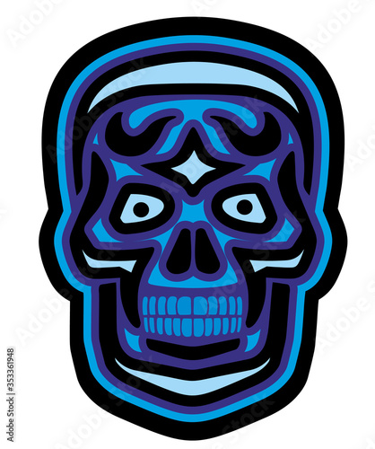 Gothic sign with skull, grunge vintage design t shirts 