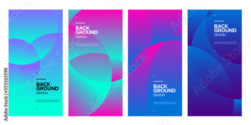 Vector colorful abstract geometric fluid gradient pattern background