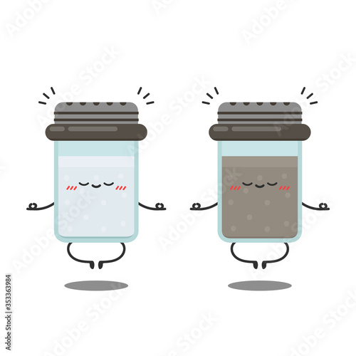 Salt and pepper character. Salt and pepper vector. wallpaper. salt and pepper on white background.