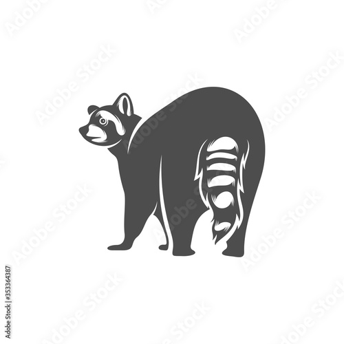 Racoon logo design vector. Icon Symbol. Template Illustration