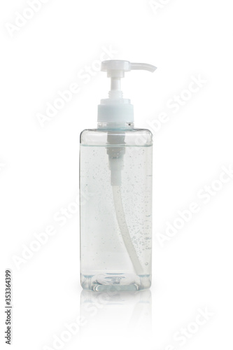 
Gel alcohol bottles On a white background