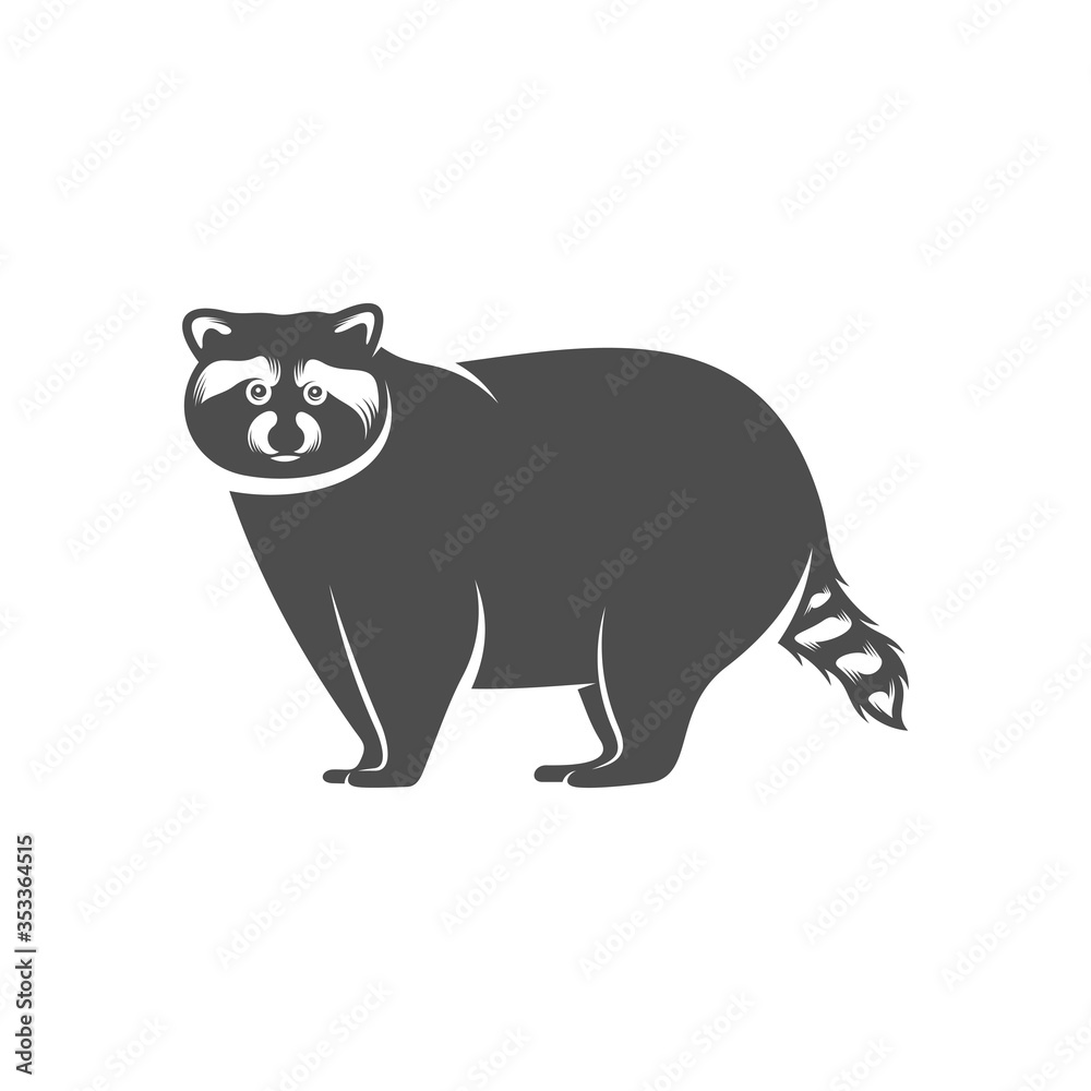 Fototapeta premium Racoon logo design vector. Icon Symbol. Template Illustration