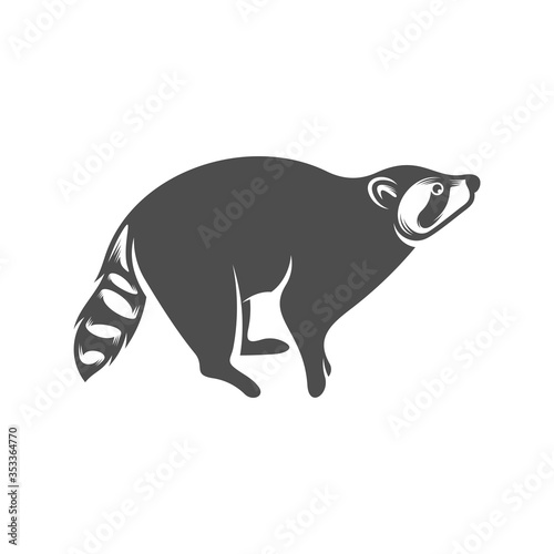 Racoon logo design vector. Icon Symbol. Template Illustration