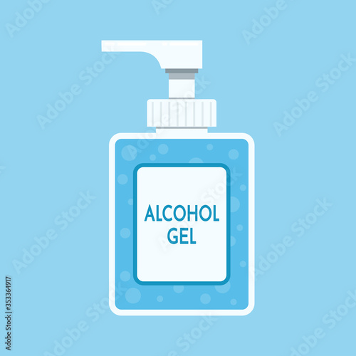 Alcohol gel. Hand wash gel vector. Hand wash gel symbol.