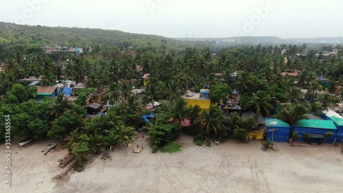 Goa beach in munson quarantine, Arambol. may 2020 photo