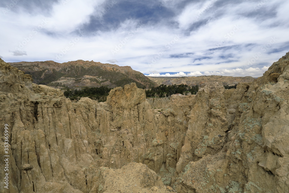 The Moon Valley near La Paz in Bolivia The Moon Valley near La Paz in Bolivia