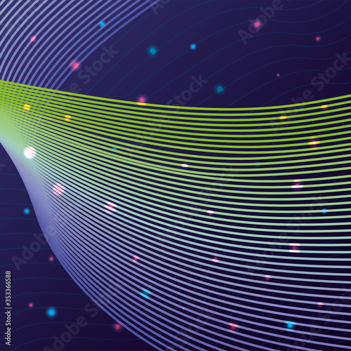 black waves sound blue background