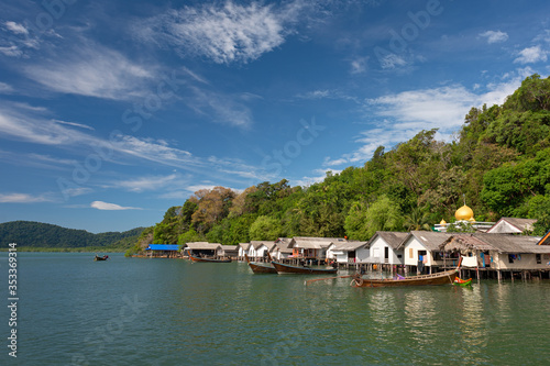 Fishing village At the island, Ranong province, Thailand
