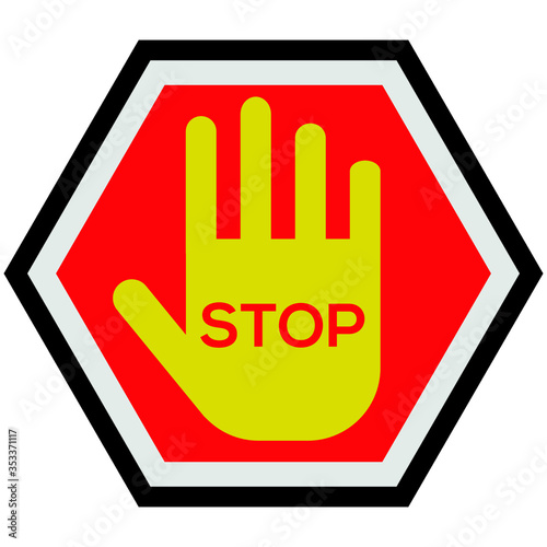 stop hand sign