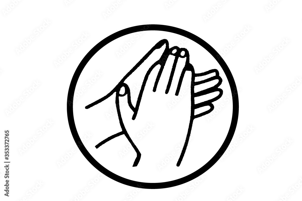 Obraz premium hand sign logo isolated on white background