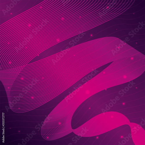 black waves sound pink background