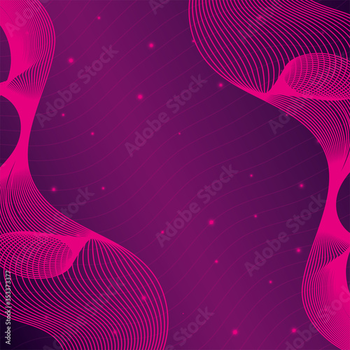 black waves sound pink background