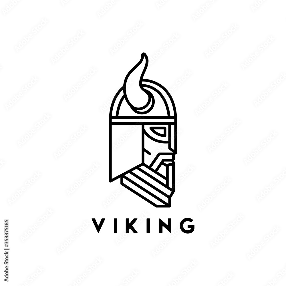 Viking Head Logo Template, vector illustration Eps10 Viking Head Logo Template, vector illustration Eps10