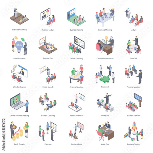  Business Coaching Icons Pack 