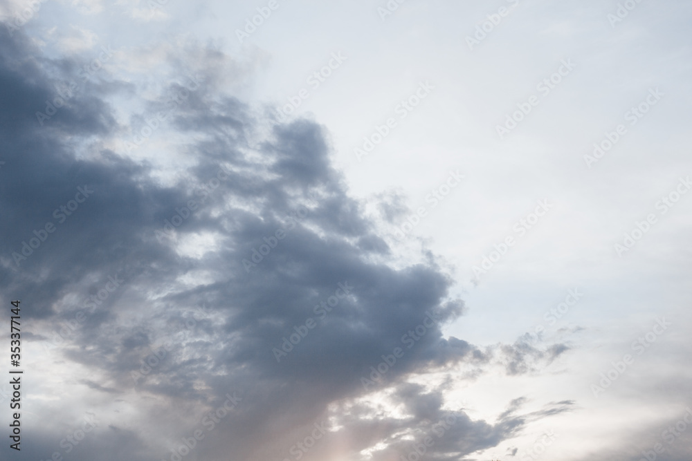 clouds in the sky while sunset