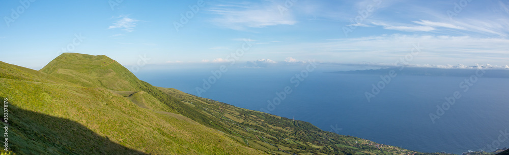 Walk on the Azores archipelago. Discovery of the island of sao jorge, Azores. Portugal. , Azores. Velas Walk on the Azores archipelago. Discovery of the island of sao jorge, Azores. Portugal. , Azores. Velas