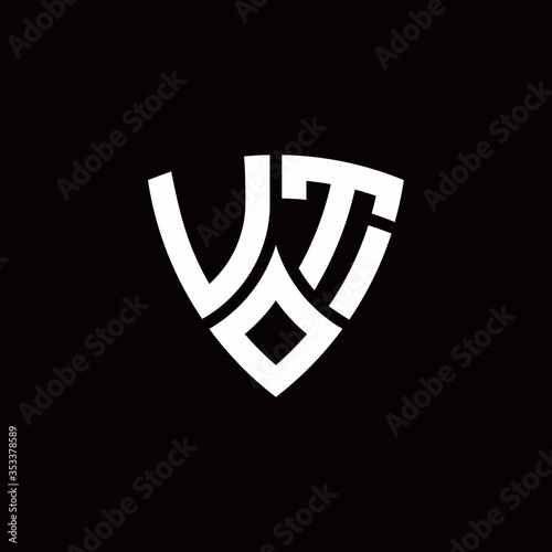 Free Download VT monogram logo with modern shield style design template - GFXLoad