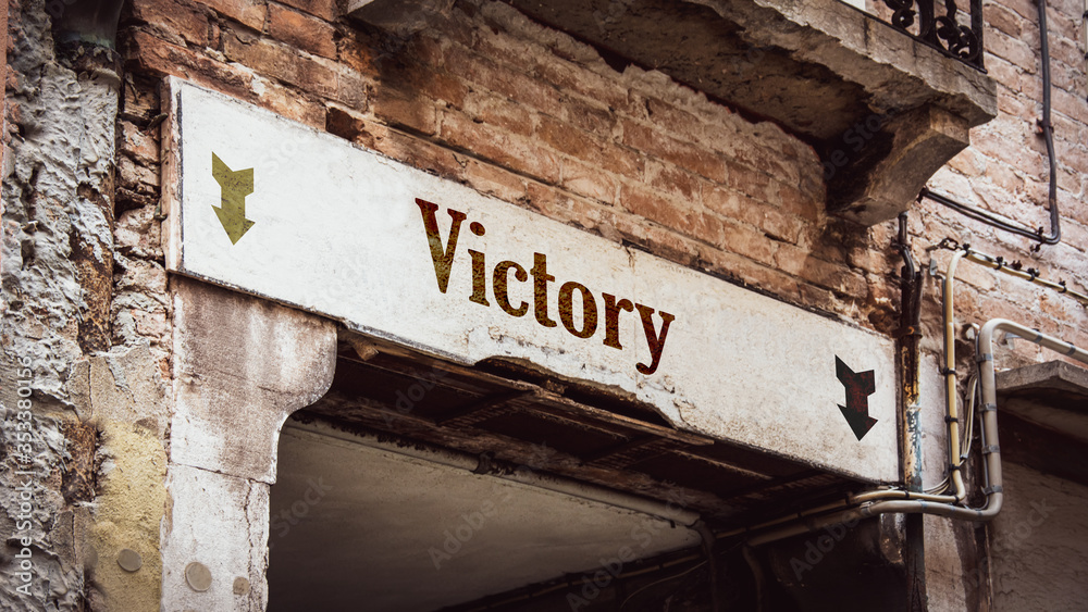 Fototapeta premium Street Sign to Victory