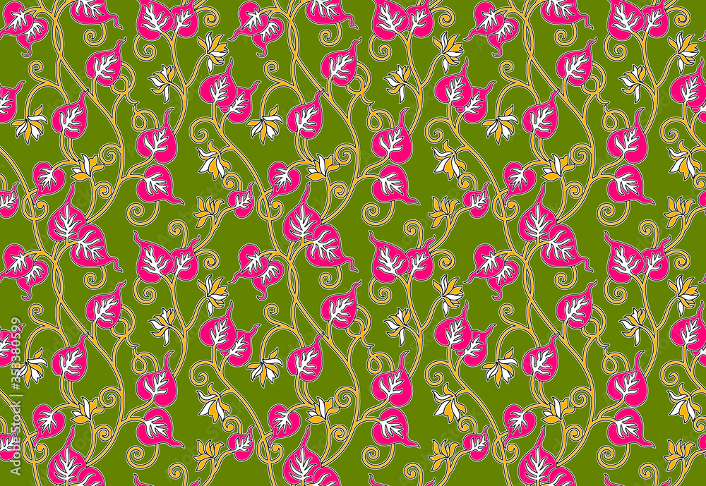 Fototapeta premium leaf seamless pattern