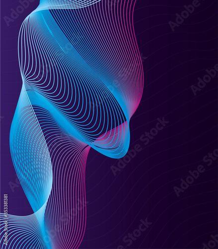 black waves sound purple background