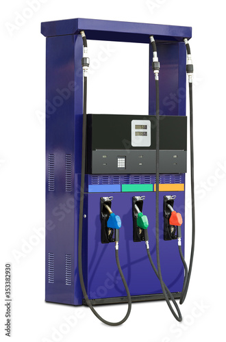 gas station. Oil fuel gasoline service station. isolated on white background clipping path inside