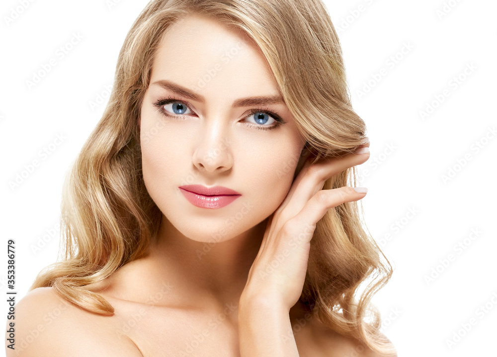 Female model beautiful woman Blonde hair beauty female natural make up Female model beautiful woman Blonde hair beauty female natural make up