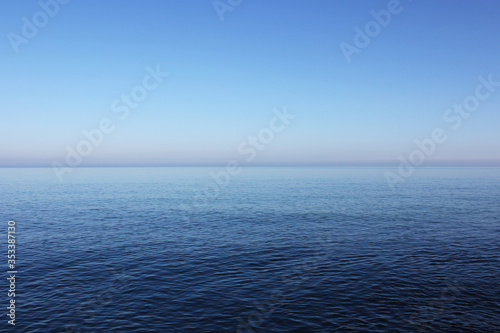 Fototapeta Naklejka Na Ścianę i Meble -  Blues sea and horizon background, water and sky texture,blue color map