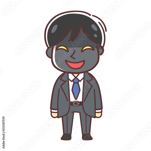 サイコパスの男性のイラスト（スーツ姿）