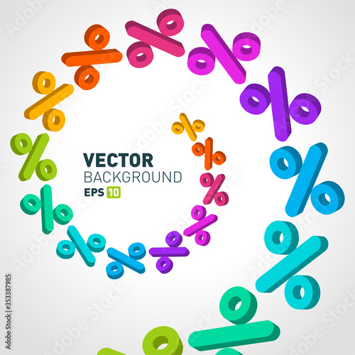 Colorful EPS10 vector background with discount symbols © Виктория Суханова