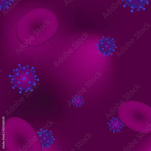 Abstract virus, allergy bacteria, medical healthcare, microbiology concept. Microbial disease, infectious microvirusology