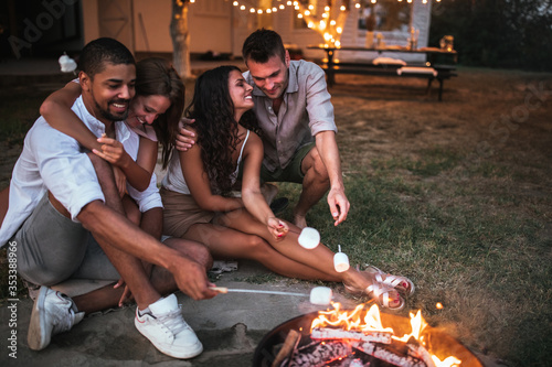 Enjoying their double date