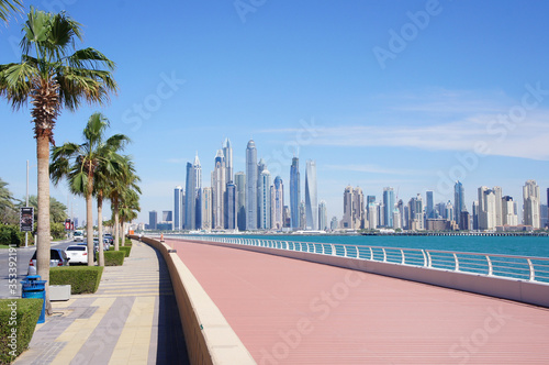 Dubai Marina Skyline Panorama - Spaziergang auf der Palme - Dubai/Emirate/UAE © Sandra in the Sun