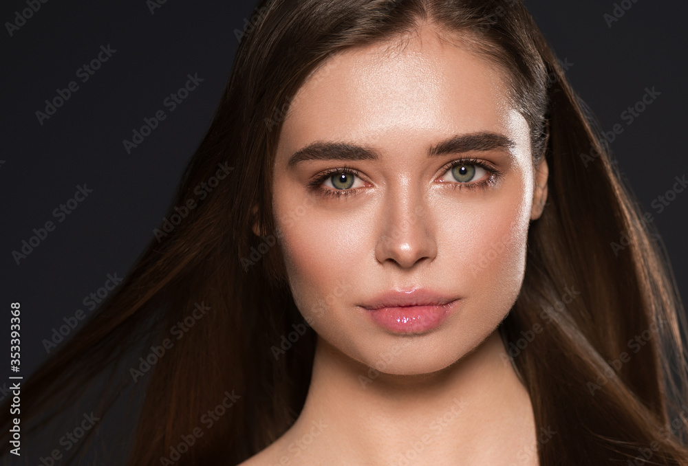 Natural beauty healthy hair and skin woman Natural beauty healthy hair and skin woman