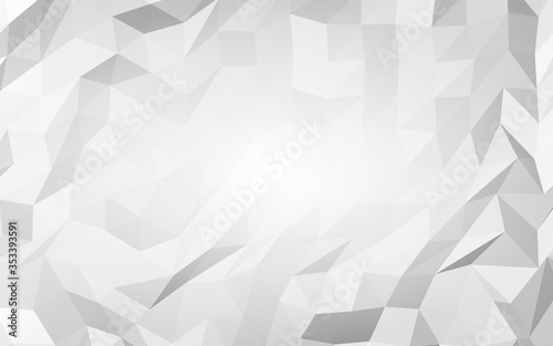 White abstract background. Lowpoly backdrop. Crumpled paper. 3D illustration