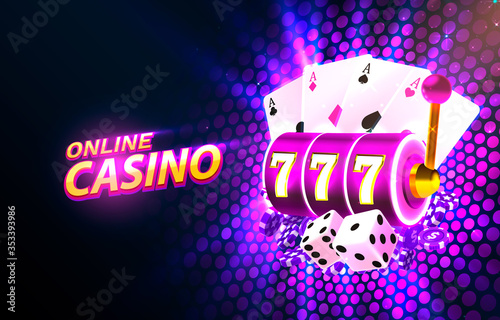 Jackpot casino coin, cash machine play now. Vector