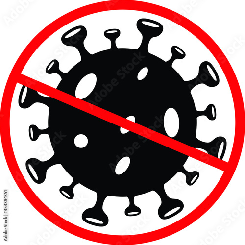 corona virus not allow icon
