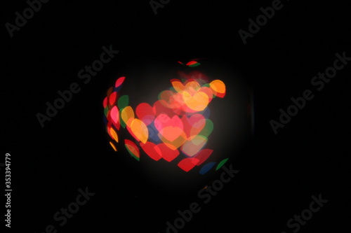 abstract background with red hearts